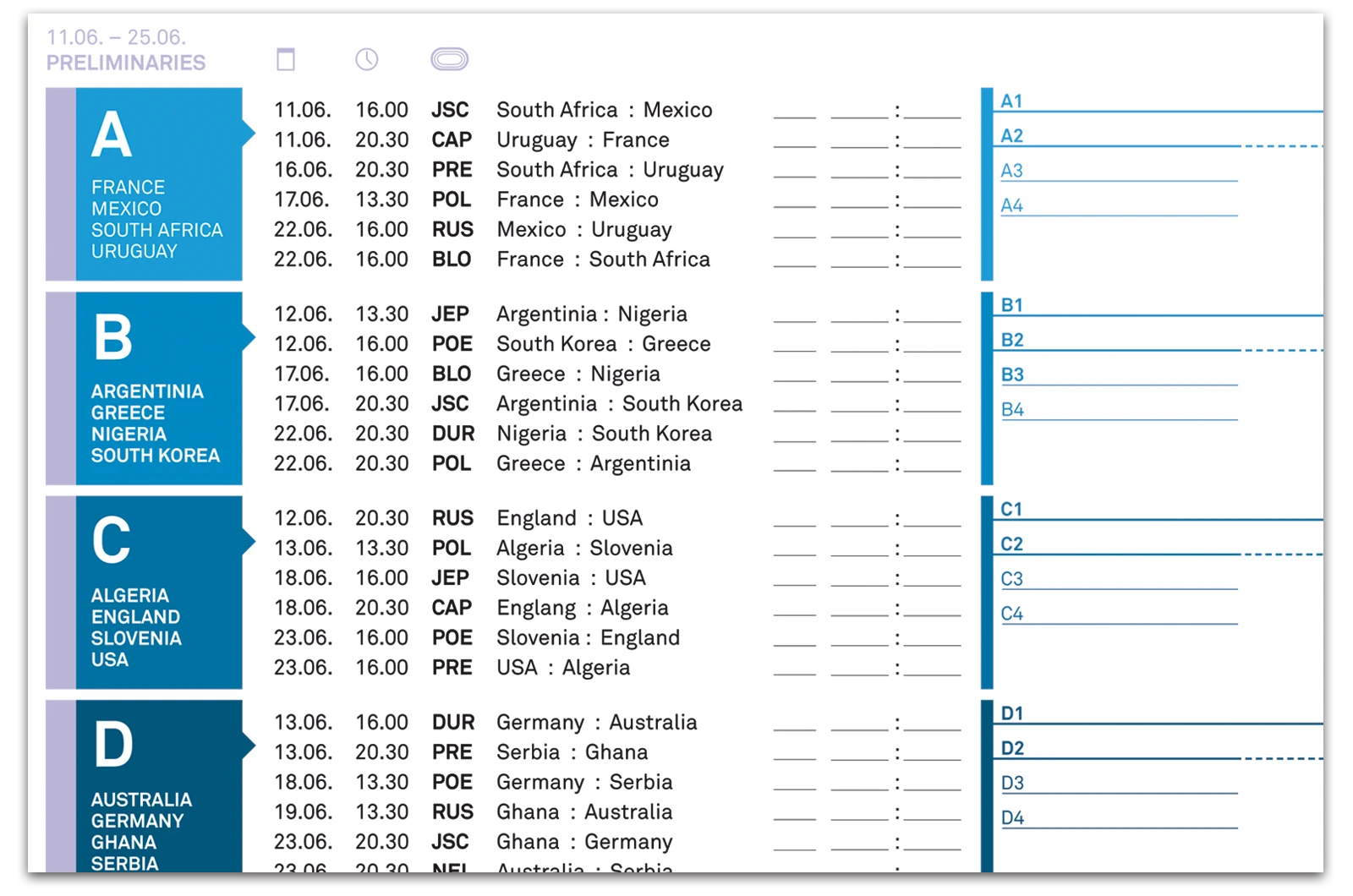 Alexander Glante - Works - World Cup DIY Schedule - 06