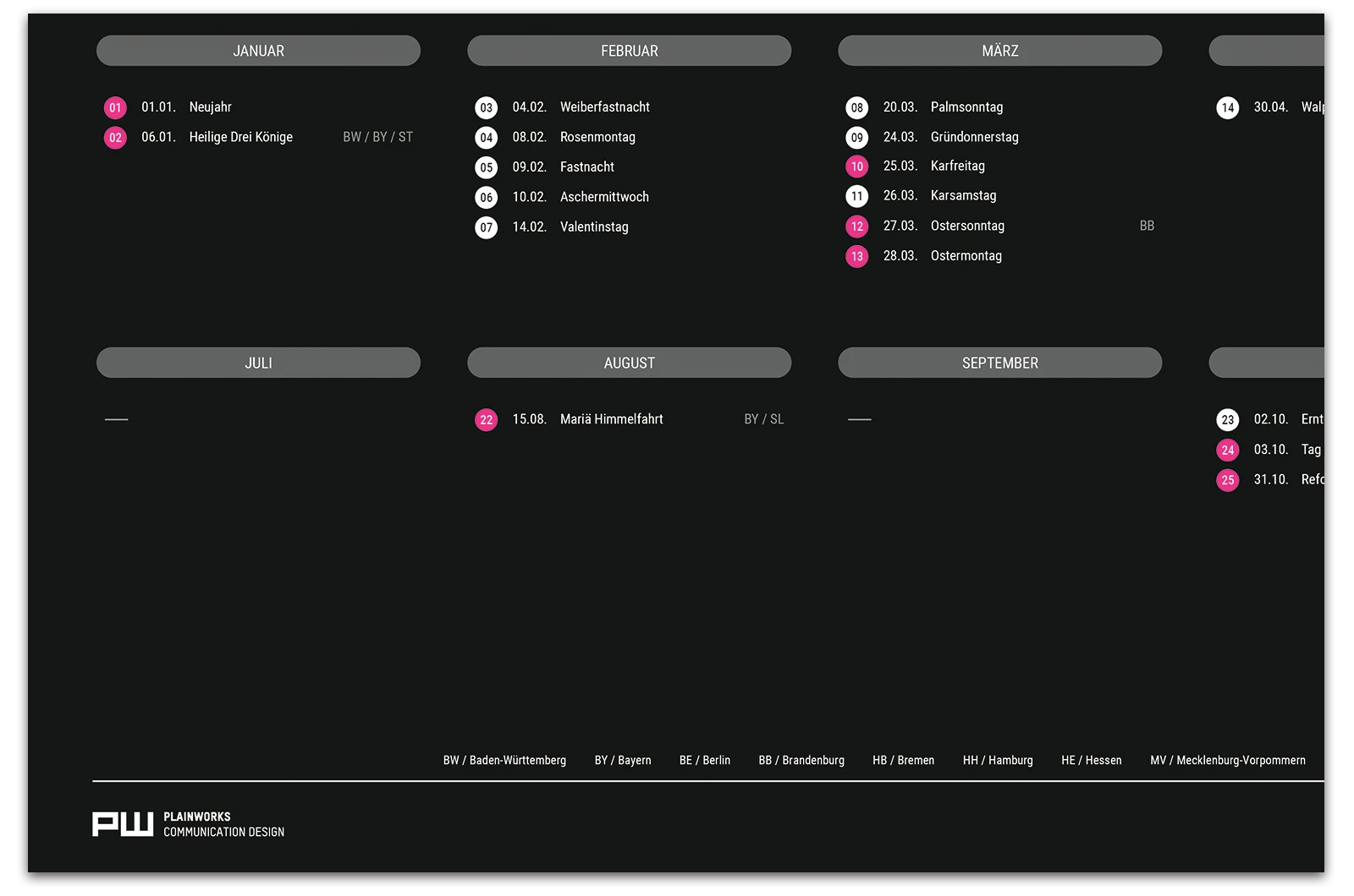 Alexander Glante - Works - Circle Calendar 2015 - 09