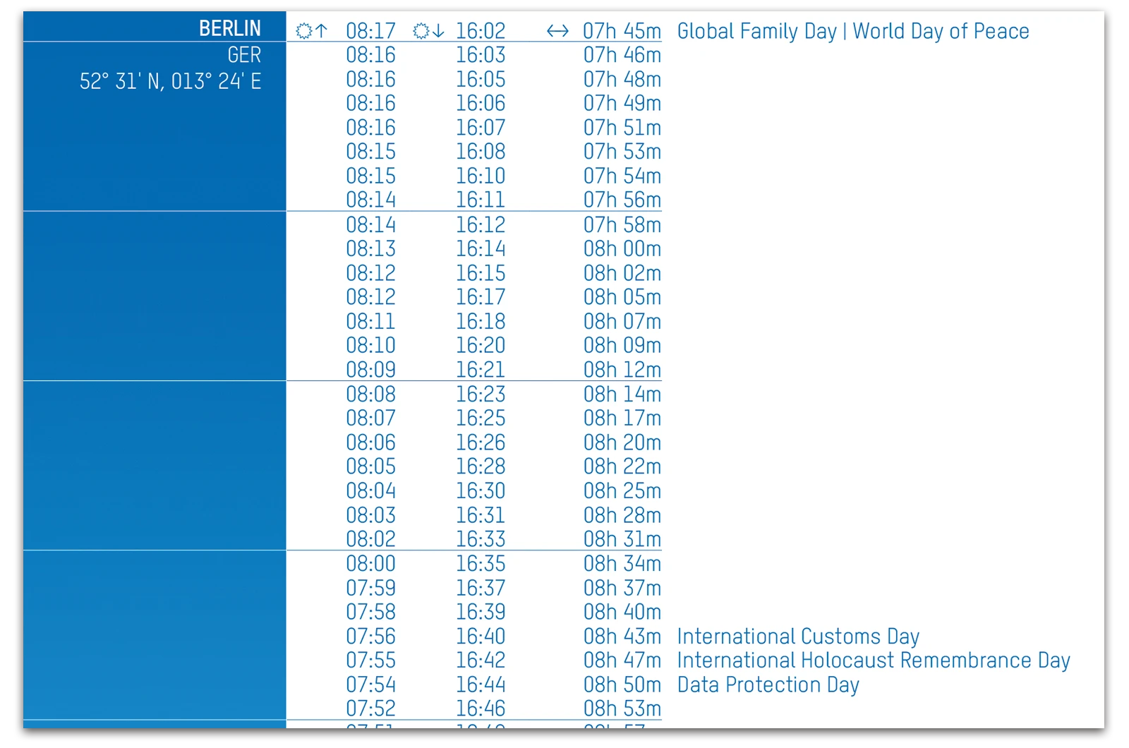 Alexander Glante - Works - Colour Square Calendar 2011 - 02