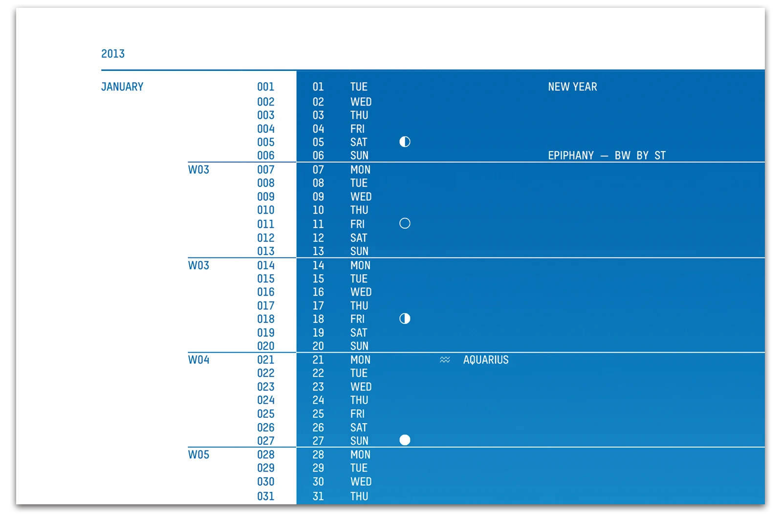 Alexander Glante - Works - Colour Square Calendar 2012 - 02
