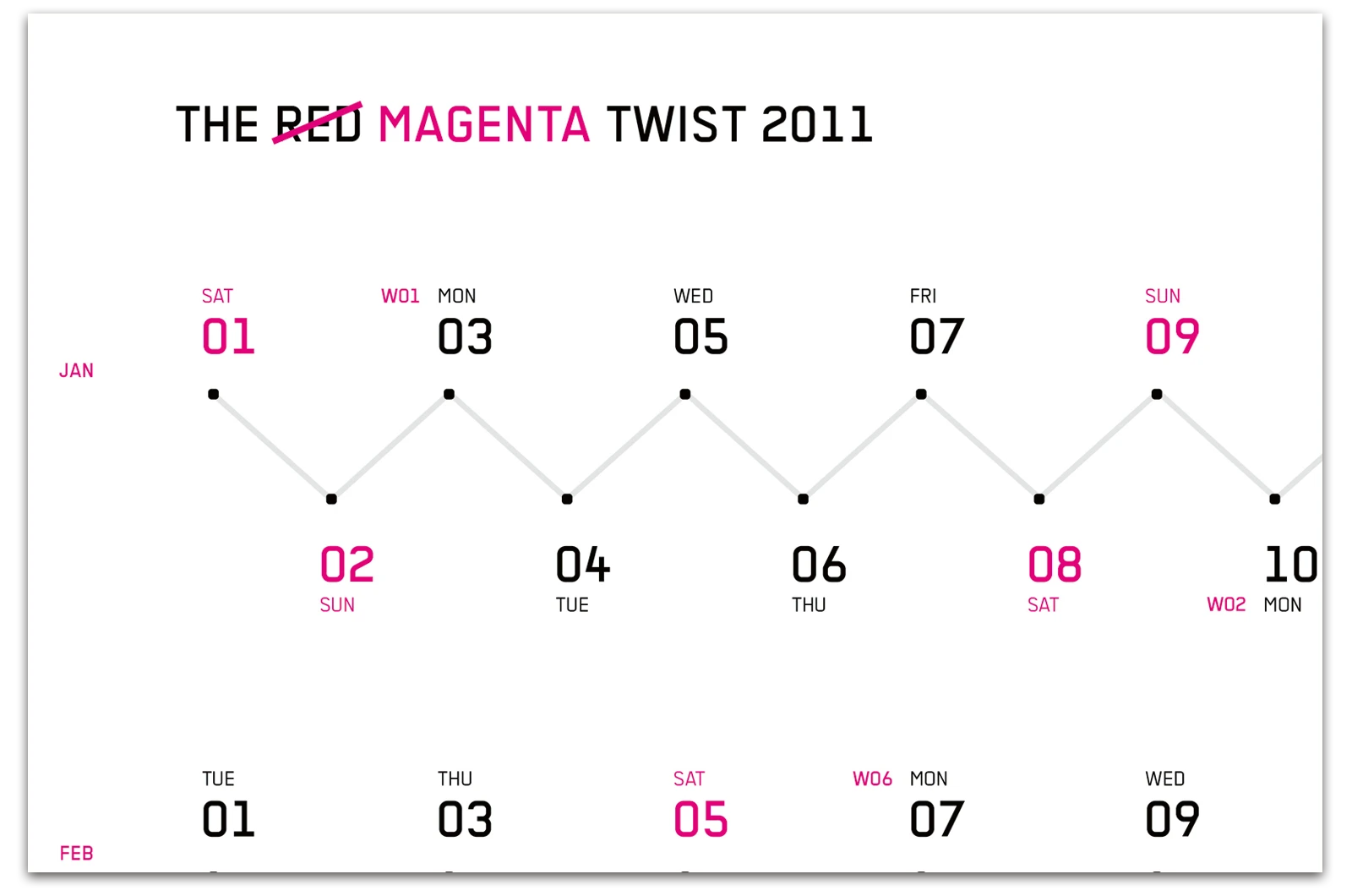 Alexander Glante - Works - Magenta Twist Calendar - 03