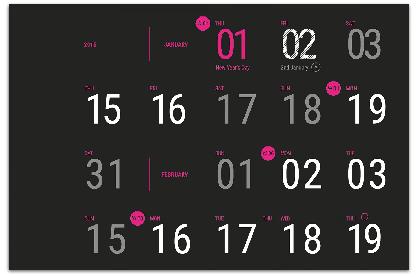 Alexander Glante - Works - Minimal Calendar - 03