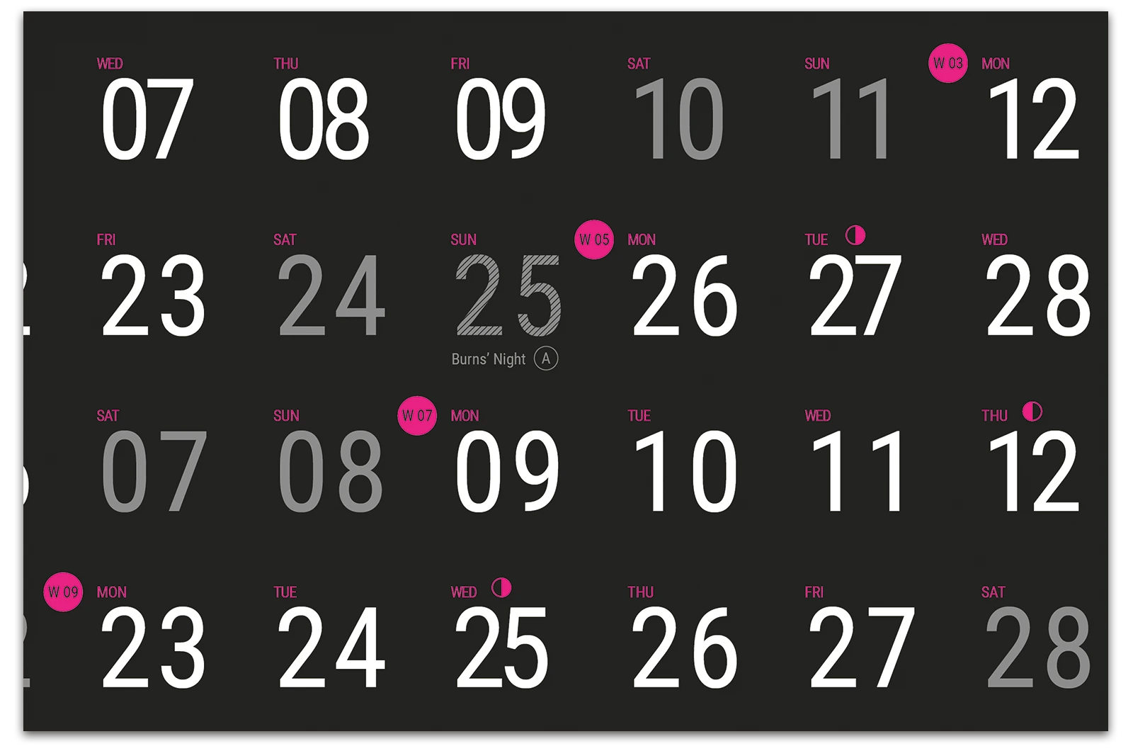 Alexander Glante - Works - Minimal Calendar - 04