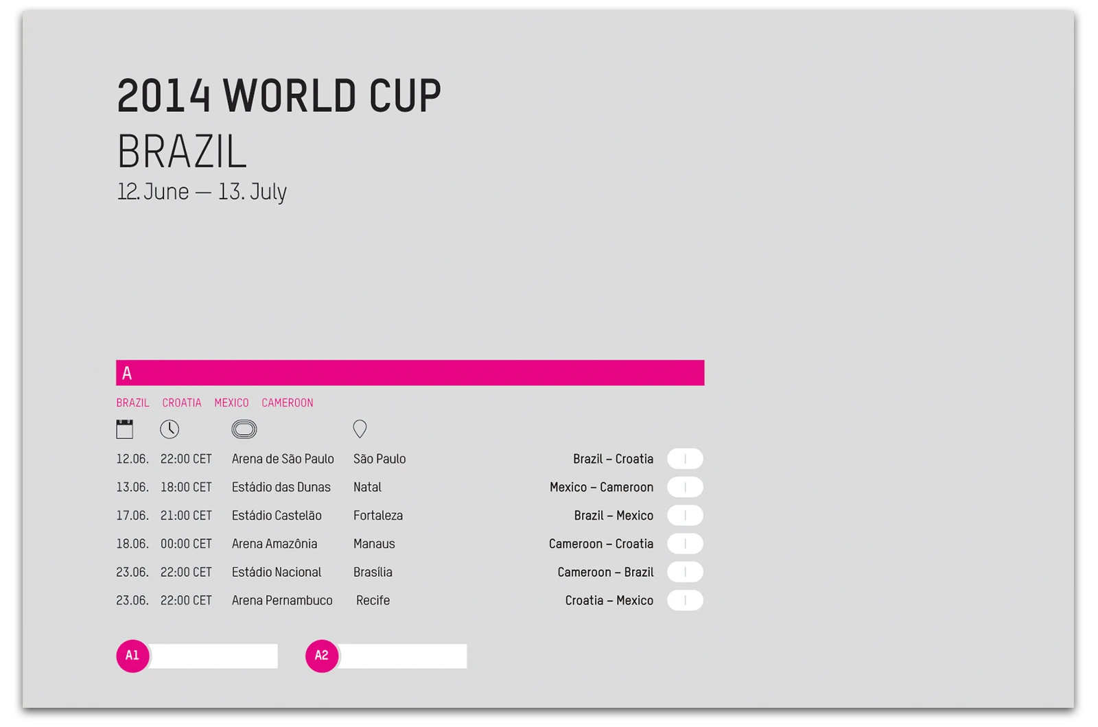 Alexander Glante - Works - World Cup 2014 Schedule - 02