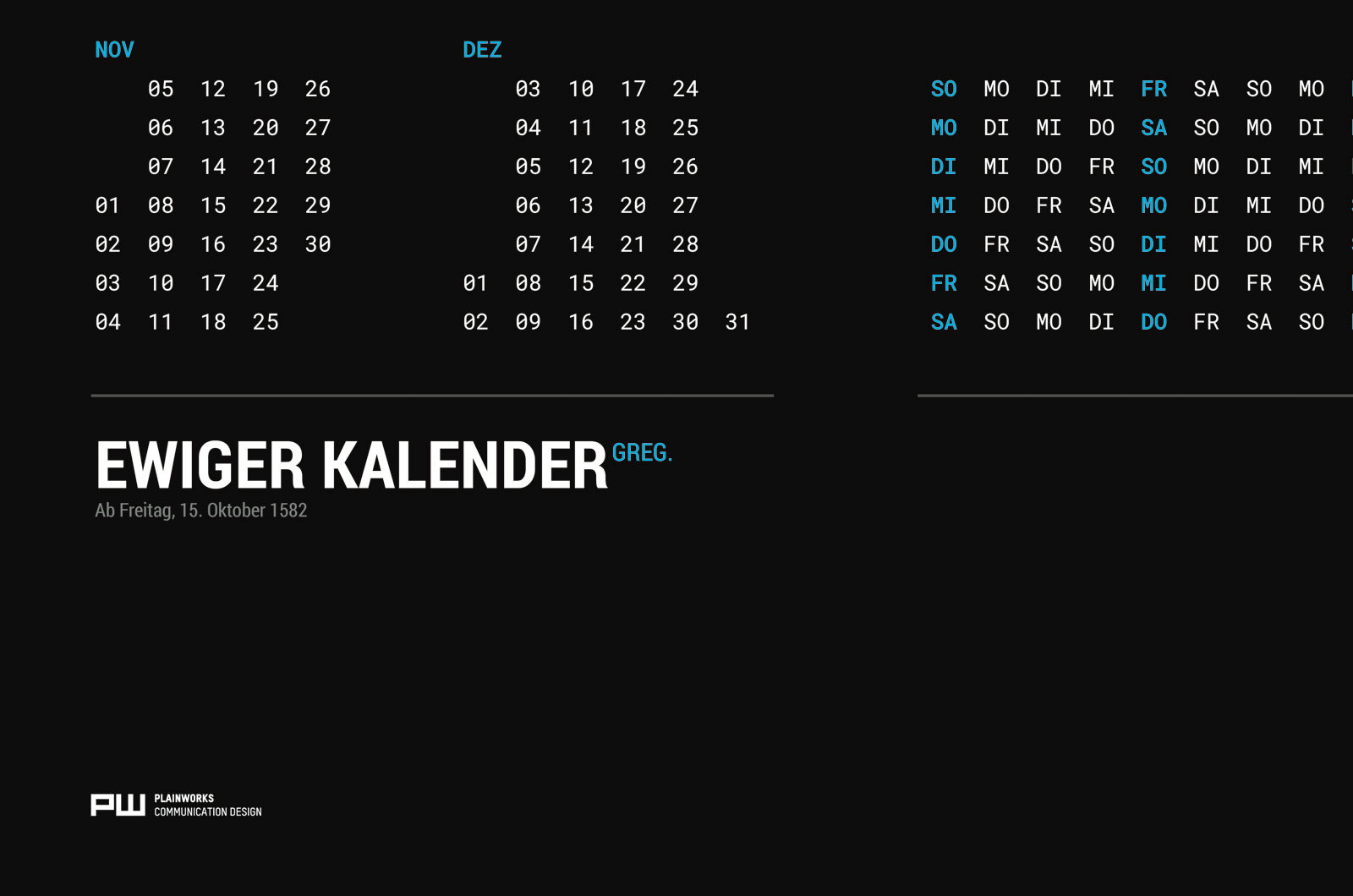 Alexander Glante - Works - Perpetual Calendar