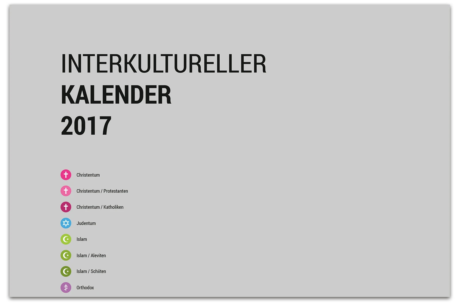 Alexander Glante - Works - Intercultural Calendar 2017 - 02