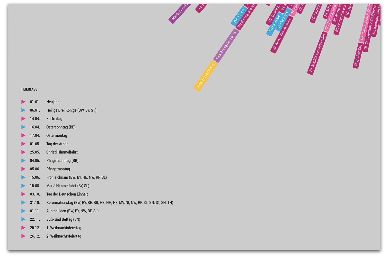 Alexander Glante - Works - Intercultural Calendar 2017 - 09