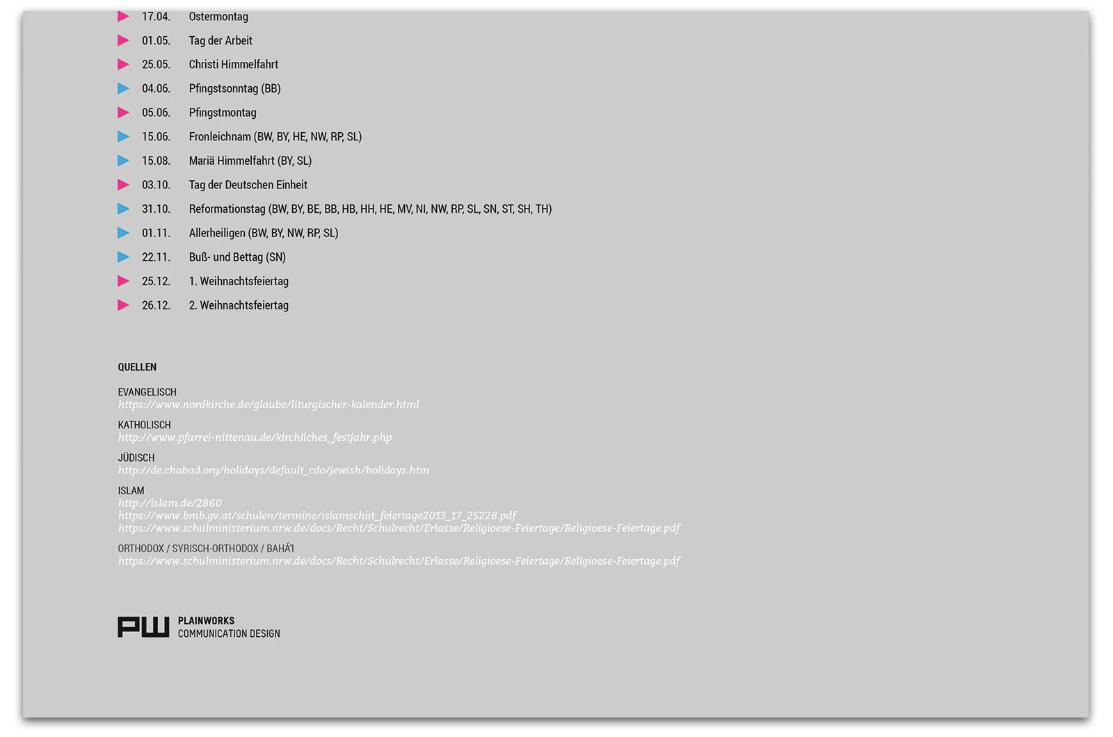 Alexander Glante - Works - Intercultural Calendar 2017 - 10