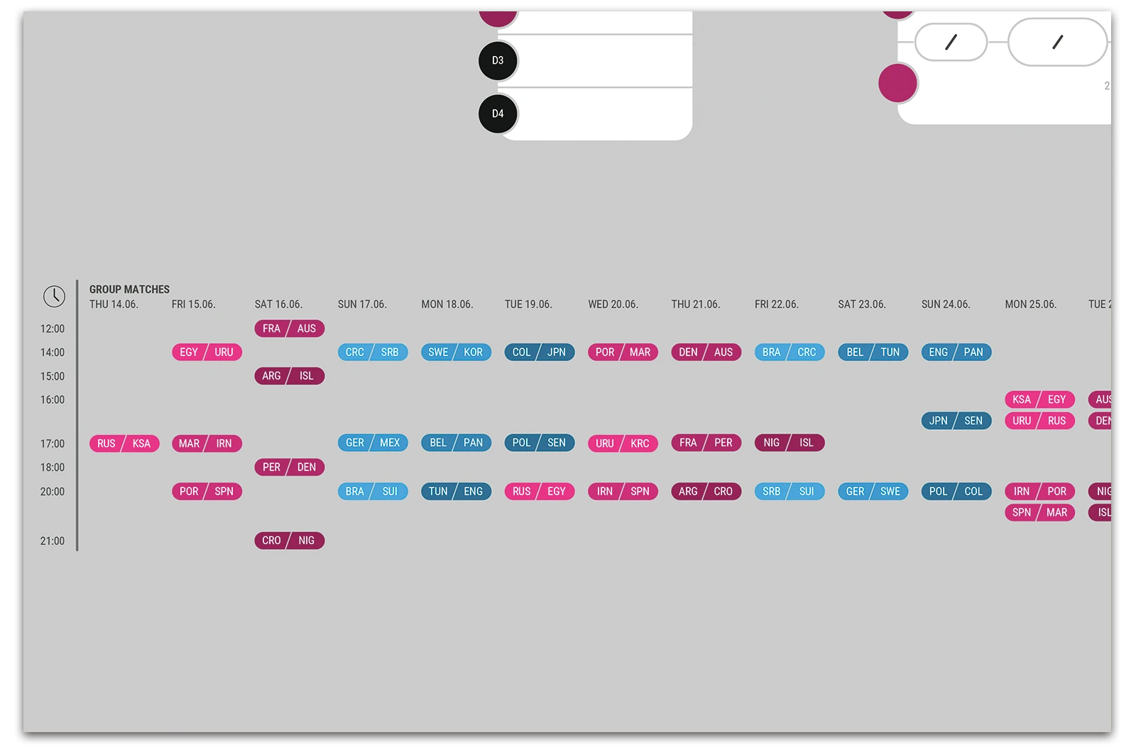 Alexander Glante - Works - World Cup 2018 Schedule - 09