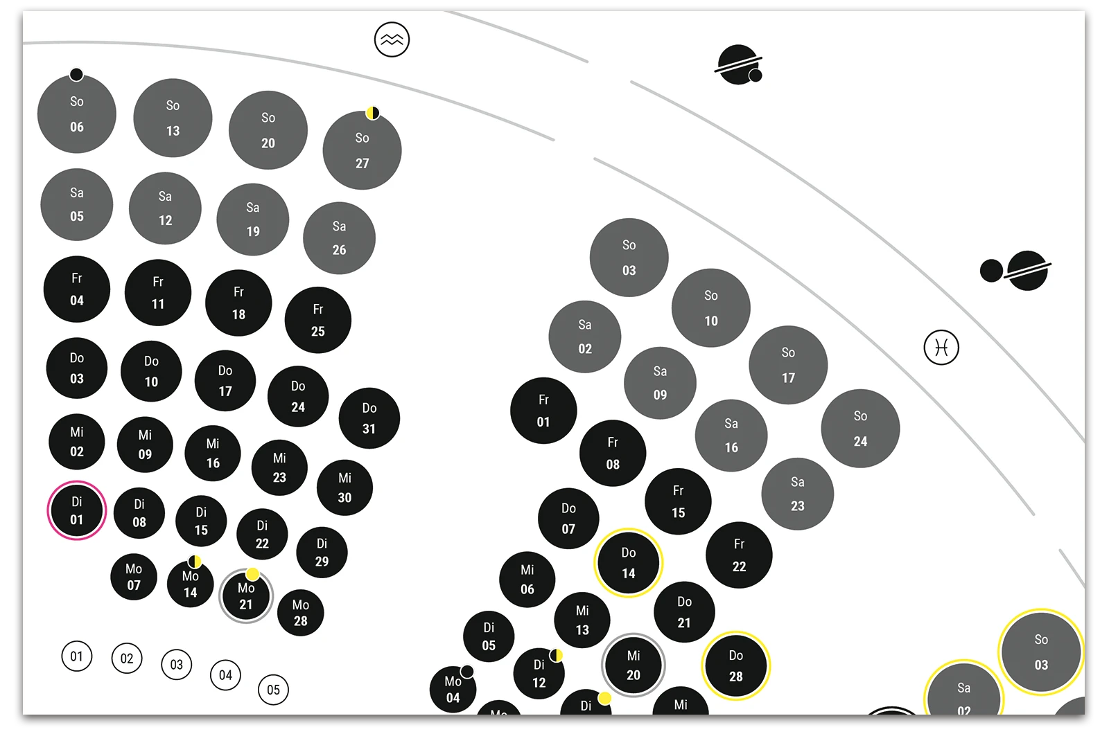 Alexander Glante - Works - Dotted Calendar 2019 - 05