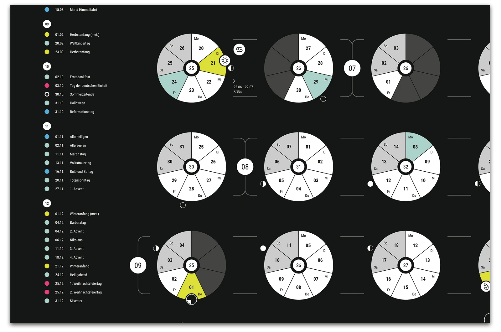 Alexander Glante - Works - Single Week calendar 2022 - 06