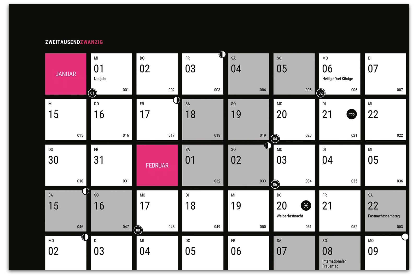 Alexander Glante - Works - Square Calendar 2020 - 03