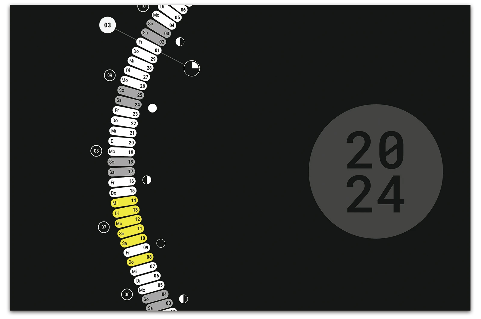 Alexander Glante - Works - Infinity loop calendar 2024 - 02