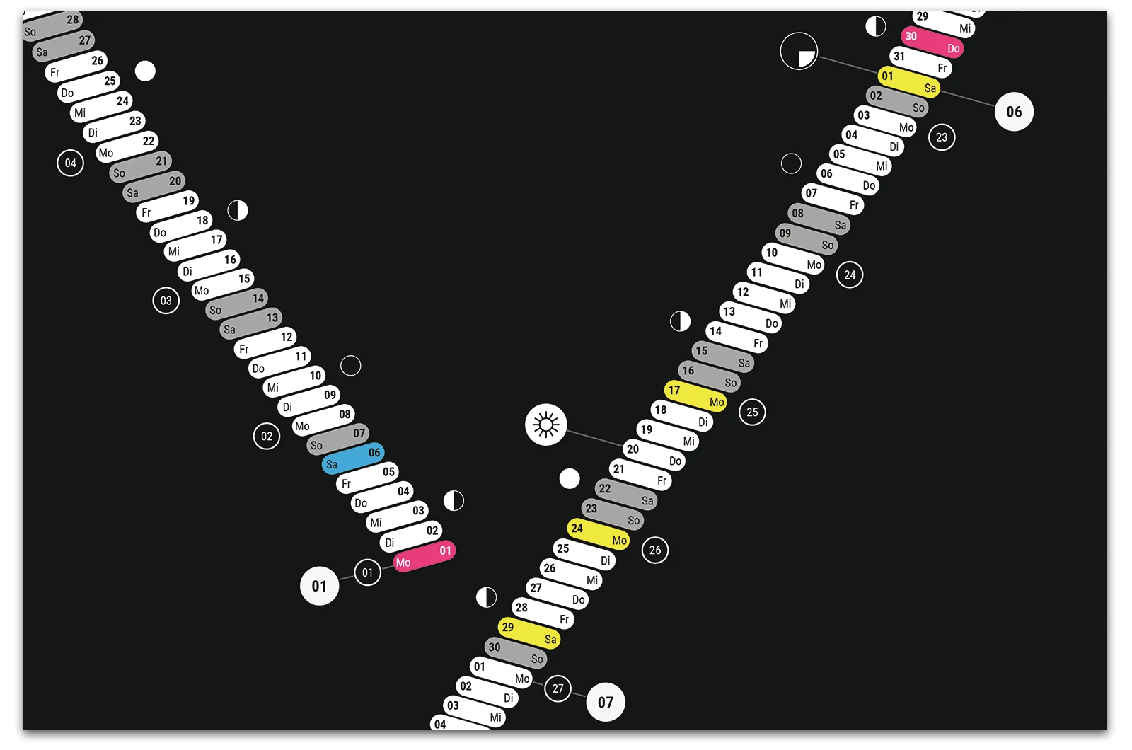 Alexander Glante - Works - Infinity loop calendar 2024 - 03