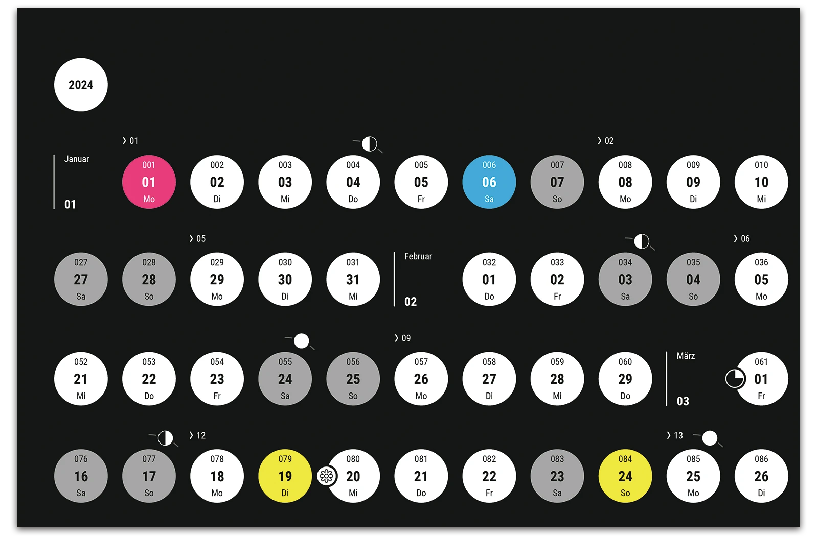 Alexander Glante - Works - Triangle calendar 20234 - 02