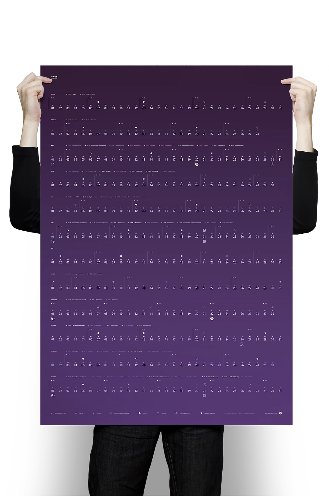 Alexander Glante - Works - Minimalistic Fade Calendar 2025  - 01