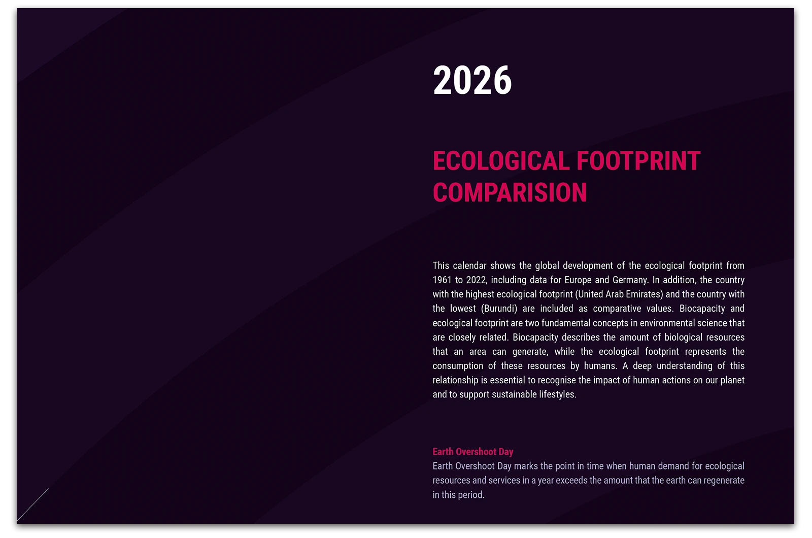 Alexander Glante - Works - Ecological Footprint Calendar 2026 - 02