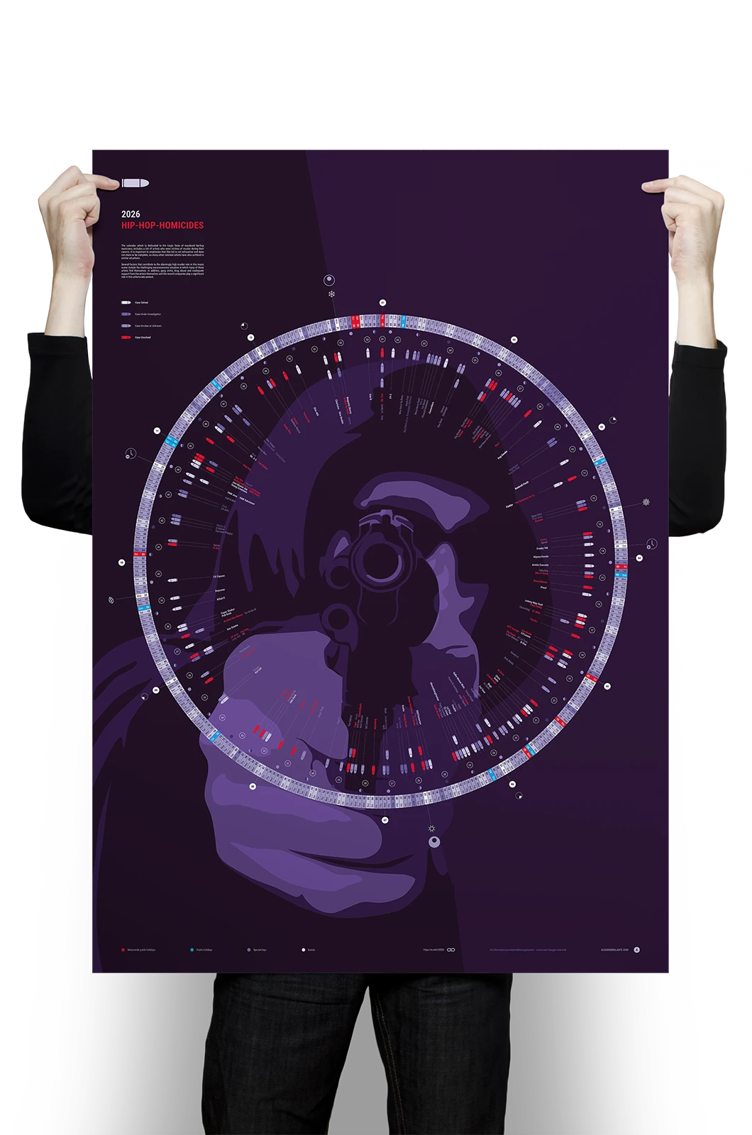 Alexander Glante - Works - Hip hop homicides - Calendar 2026 - 01