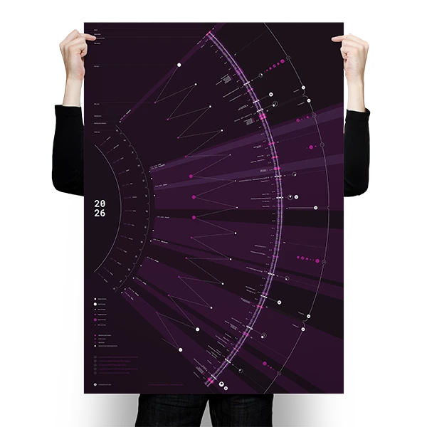 Alexander Glante - Works - Quarter-Circle Calendar 2026 - preview